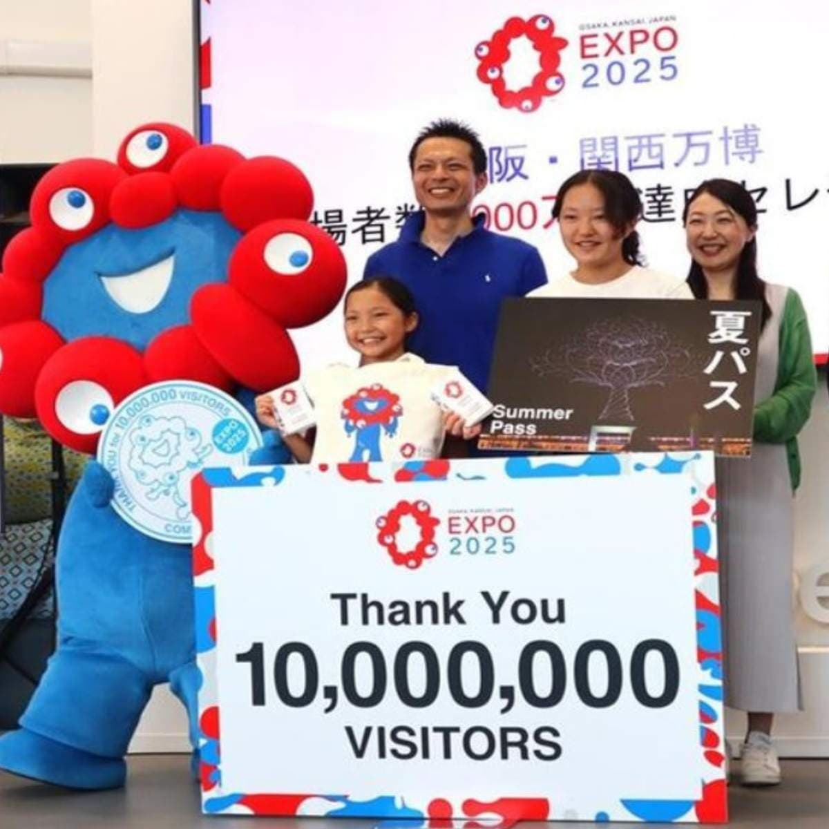 大阪‧關西世博開幕第78天，到場者突破1,000萬人