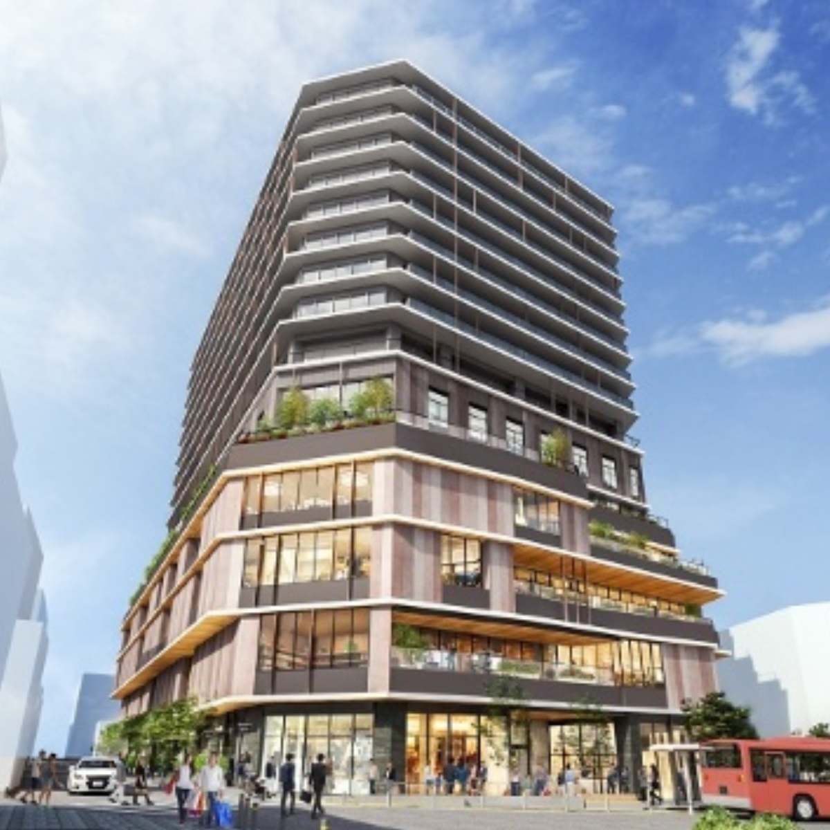 自由之丘站前15層樓新地標將於2026年秋天誕生