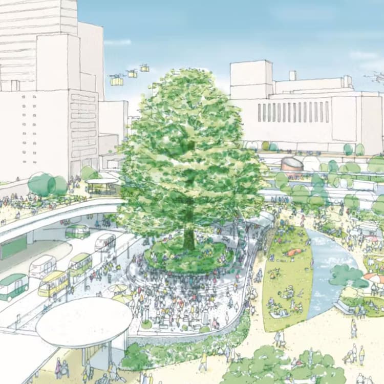 新宿站西口打造地標樹 預計2035年完成